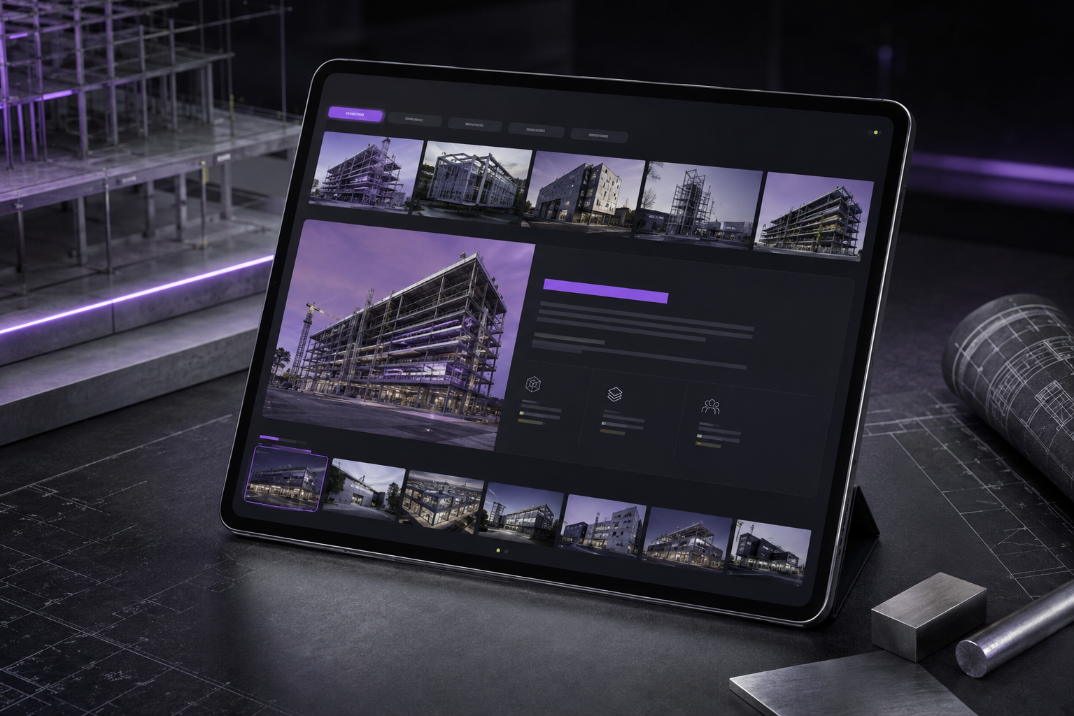Interfaces do site - Imagem Projetos